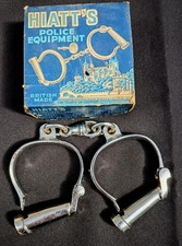 1950s Hiatt's Police Equipment : Handcuffs No. 104 Regulation : Boxed : No Key