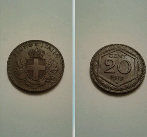 Centesimi esagono 1919 - esagono,