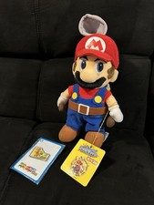 Super Mario Sunshine Medium Mario Peluche Sanei Giappone Nintendo Raro Come Nuovo Con Etichetta