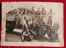FOTO EPOCA OPERAI  MECCANICI  AUTISTI , O MILITARI CAMION 1936  ( F 9 )