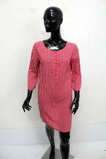 LIU JO Vestito Donna Taglia 42 Abito Logo Dress Woman Tubino Fucsia Leggero