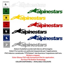 Alpinestar adesivi moto vinile pre spaziato sponsor sticker 4 pz. cm. 10-15