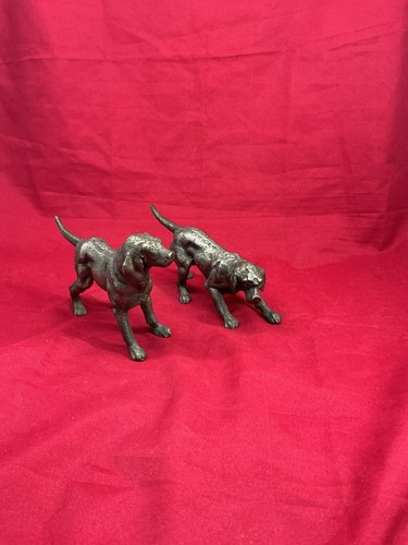 Coppia statuine cani da - cani,