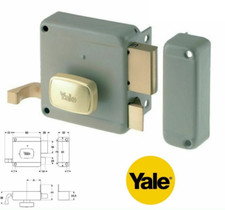 Serratura YALE meccanica da applicare per porta in legno cilindro esterno pomolo