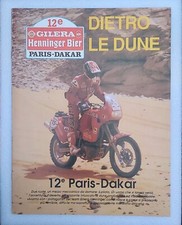 Gilera RC 600 12ª Paris - Dakar 1989 "Dietro le Dune"opuscolo depliant originale