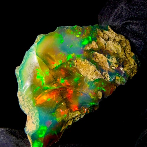 Opale nero etiopico pietra - nero,