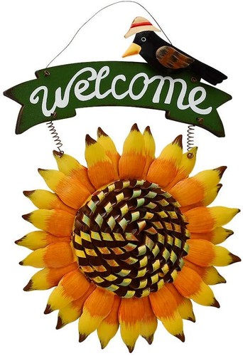 Insegna benvenuto girasole - di,