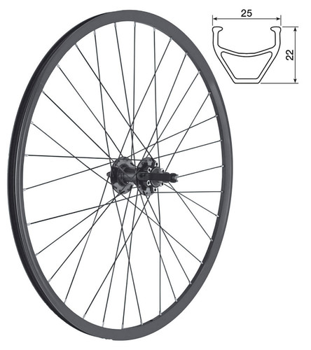 Ruota cerchio anteriore mtb - ruota,