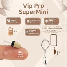 NUOVO auricolare invisibile nascosto wireless segreto spia auricolare bug cellulare