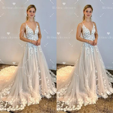 Abiti da sposa scollo V senza