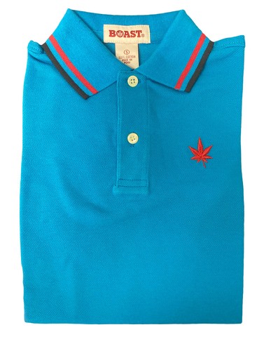 Maglietta polo piqué blu - maglietta,