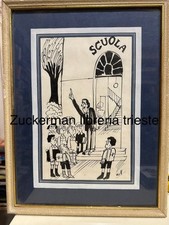 Disegno Originale Anni 50 RENZO KOLLMANN scuola - Trieste