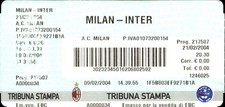 Biglietto Stadio Milan - Inter