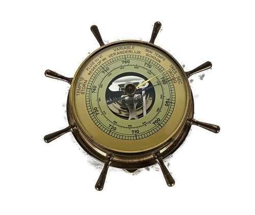 Termometro barometro ottone