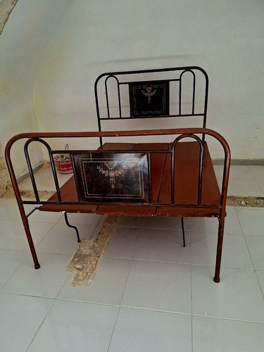 Letto ferro battuto antico - letto,