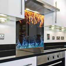 Splashback Paraschizzi Paraspruzzi Rivestimento Cucina fuoco natura rosso