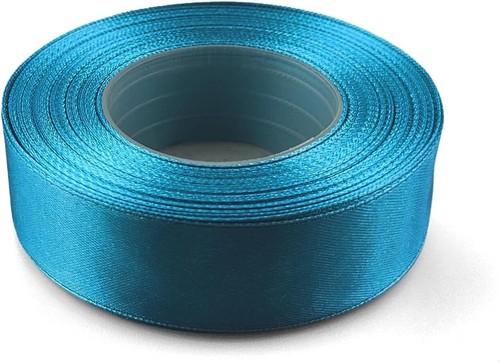 Rotolo nastro raso turchese - 1x,