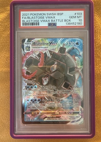 Psa blastoise vmax - 10, swsh103