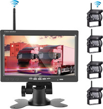 Kit Telecamera Posteriore Wireless Con Monitor LCD 7 Pollice E 4* Telecamera Ret