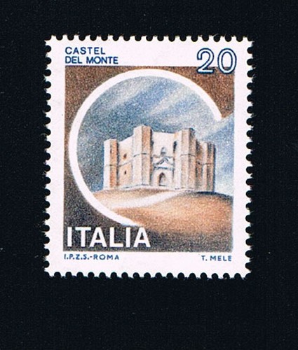 Italia francobollo castelli - italia, 1