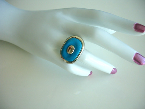 Anello lungo pierre blu - anello,