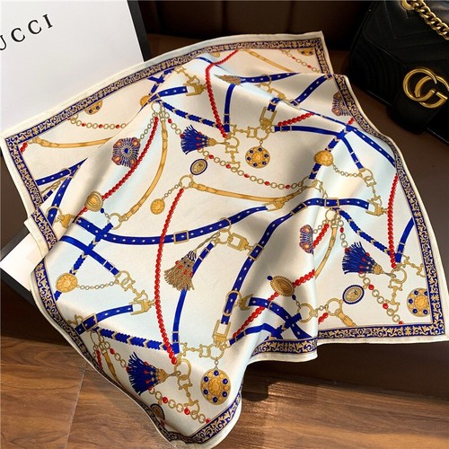 Sciarpa donna 100 - seta, blu