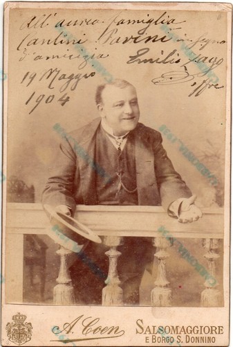 Autografo emilio zago attore - autografo,