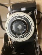 Macchina fotografica turistica Kodak vintage con custodia in pelle obiettivo Kodet non testato - pellicola 620