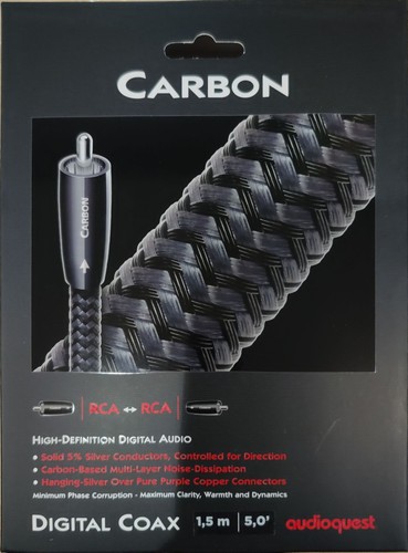 Audioquest carbon coax 5 - carbon, 1,5