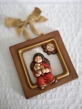 Thun Formella angioletto rosso,angelo custode Cornice ceramica come nuova