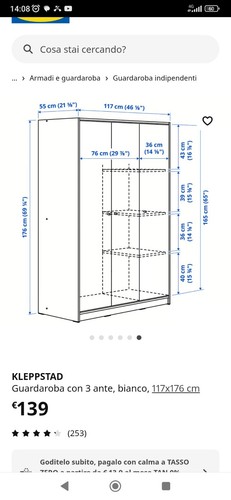 Armadio guardaroba ikea - armadio,