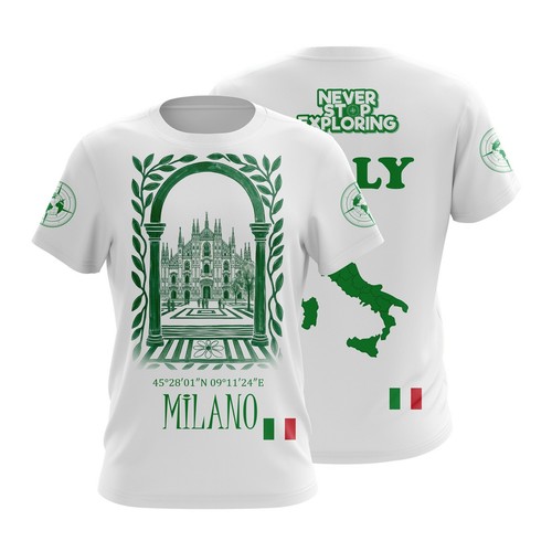 Shirt milano italia grafica - milano,