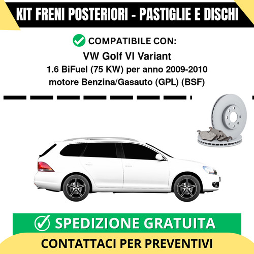 Kit freni posteriori per - kit, vw