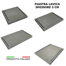 Piastra ollare lavica spessore 3 cm per barbecue legna gas bistecchiera pietra 