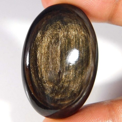 Cabochon ovale ossidiana - in,