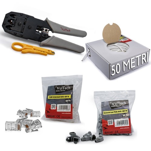 Kit pinza crimpatrice - crimpatrice+cavo, lan