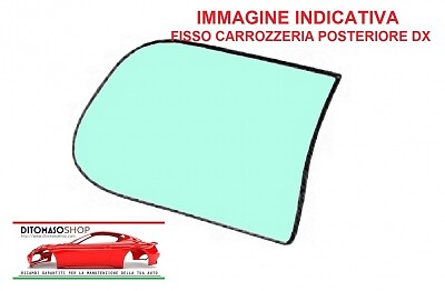 Vetro fisso verde porta - vetro, dx