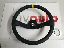 Volante Sportivo In Pelle Nera
