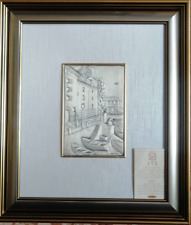 Opera firmata Oriani realizzata con argento Sterling 925 con cornice