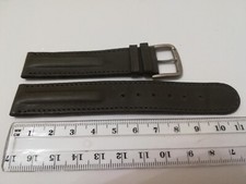 Cinturino vintage Artigianale 18 mm in vera pelle cuoio grigio stile vissuto 