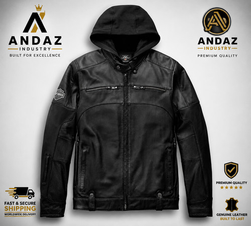 Giacca moto uomo pelle nera - giacca,