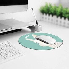 Tappetino Mouse Mousepad da Scrivania Rotondo Disegno Casuale Misura 22 x 22 cm 