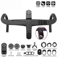 Drop Bar stradale integrato in carbonio T1000 con supporto computer instradamento cavi interni