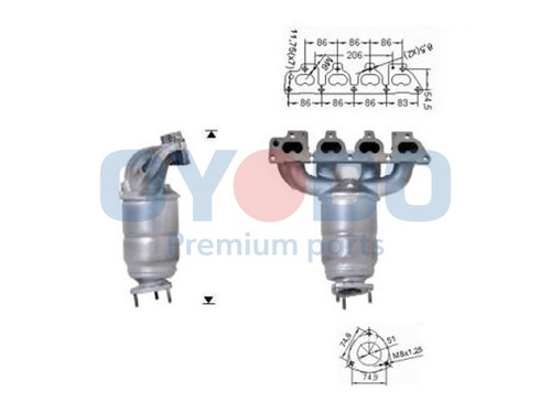 Catalizzatore per opel - per,