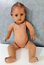 Antico Bambolotto Bambola in Cartapesta Vintage 60 cm