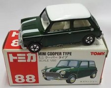 Tomica n. 88 1/50 Mini Cooper tipo verde bianco rosso scatola pressofusa auto in miniatura