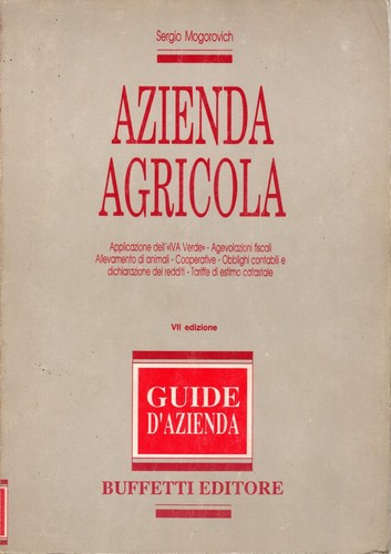 Libro azienda agricola - libro, sergio