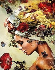 Diamond Painting 5D Mosaico Quadro 50x40cm Fiori Fai Da Te DIY