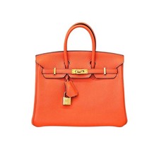 Hermes Borsa Birkin Swift Arancione con Ferramenta Oro 25 148725959