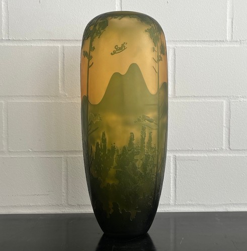 Vaso pesante vetro verde e - in,